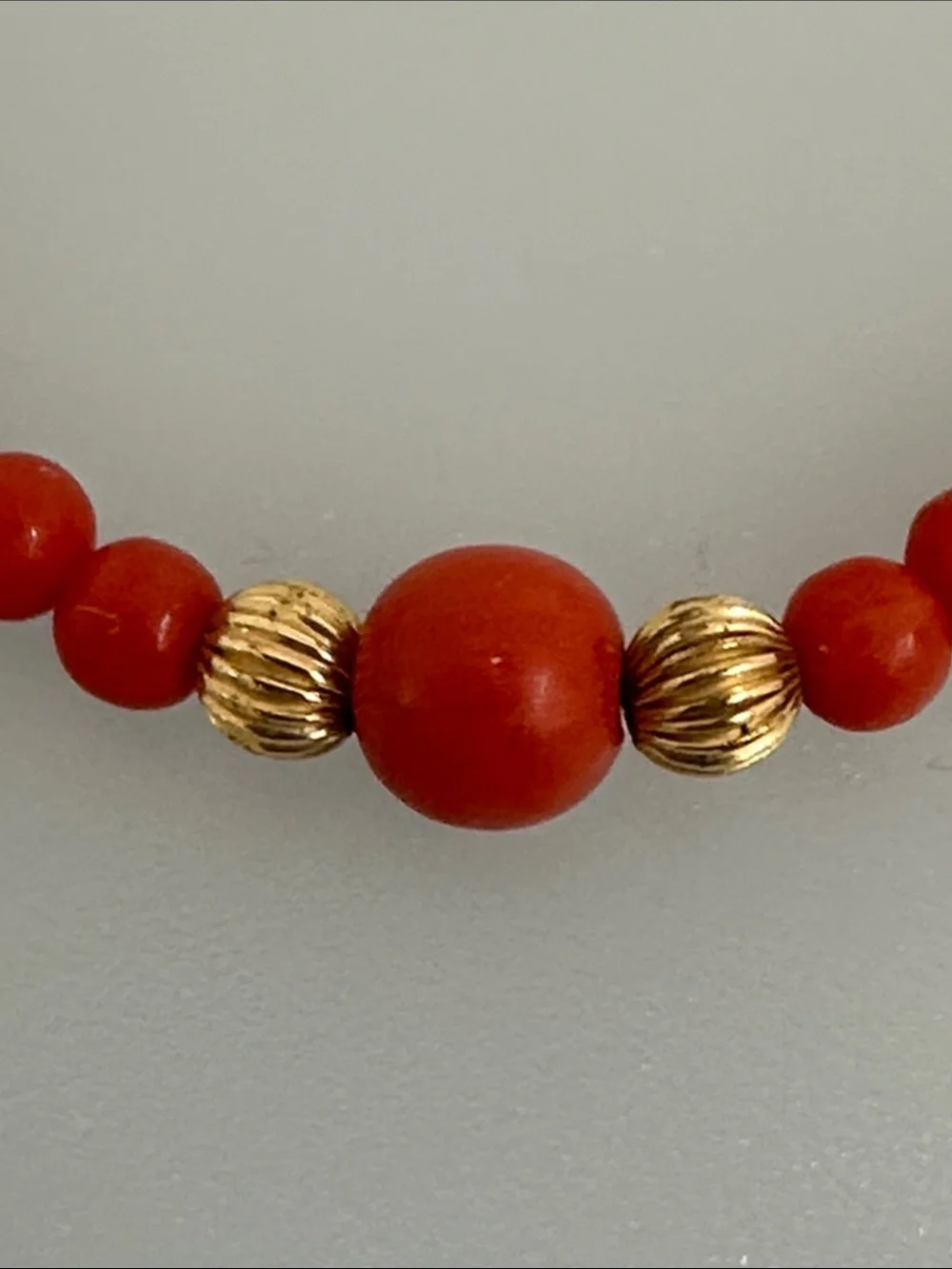Vintage Coral with Gold Accents Necklace